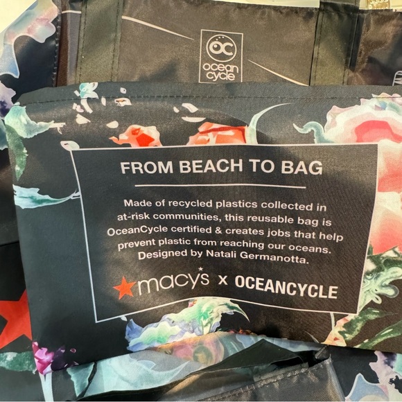 Macys X Oceancycle from Beach to Bag Reusable Shopping Tote Bags - Picture 5 of 5